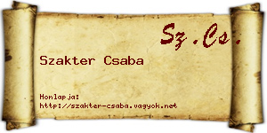 Szakter Csaba névjegykártya
